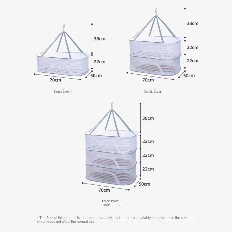 Three-layer drying net anti-mosquito drying fish net strong and durable dry goods net drying salted fish drying drying artifact