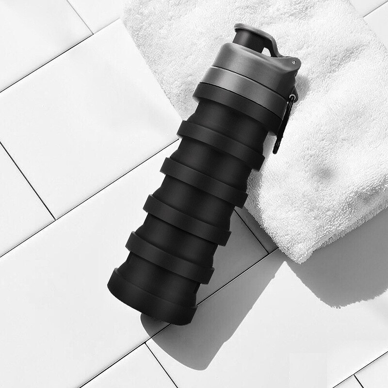 draussen Sport Klapp Wasser Flasche Ich bin Freien Fahrrad Reiten Wasser Flasche Silikon Teleskop Tragbare Wasser Tasse Wasser 2022