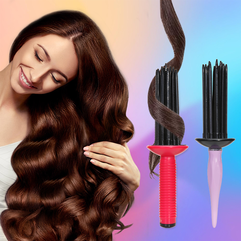 Luftvolumen hår fluffy styling krøllekam hårkrøllekam varmeløs krøllerulle salon hårstylingværktøjer