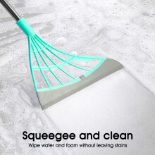 2 In 1 Rubber Broom Hand Push Sweeper Magic Broom Floor Wiper Squeegee for Floor Cleaning
