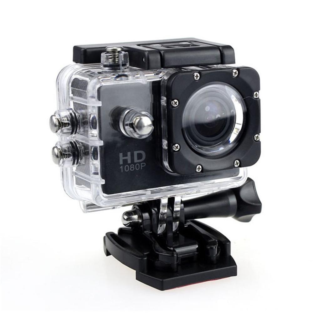 Outdoor mini sport action camera ultra 30m 1080p onderwater waterdichte helm video-opname camera's sportcamera: Zwart   jt497506
