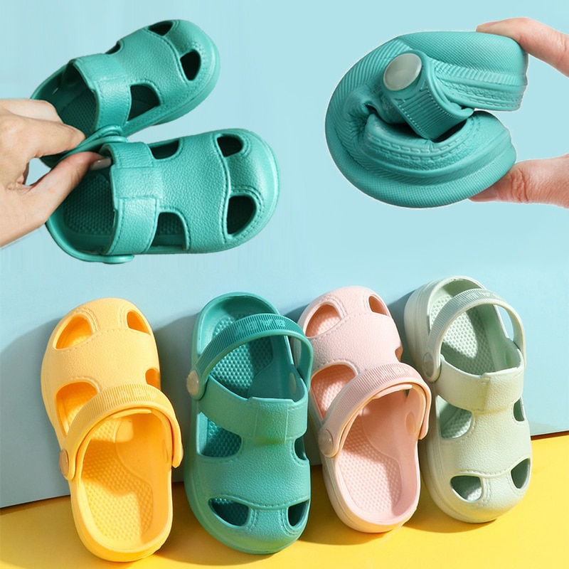 Summer Baby Hole Shoes Children Nice Non -slip Soft Floor Old Boys Girl Beach Sandals 1 -4 Years