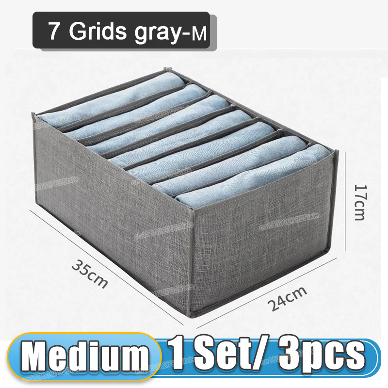 Caja de almacenamiento de ropa, organizador de ropa interior, sujetador, organizador de guardarropa, cajones, cajas separadoras, suministros de almacenamiento para el hogar: Azul oscuro