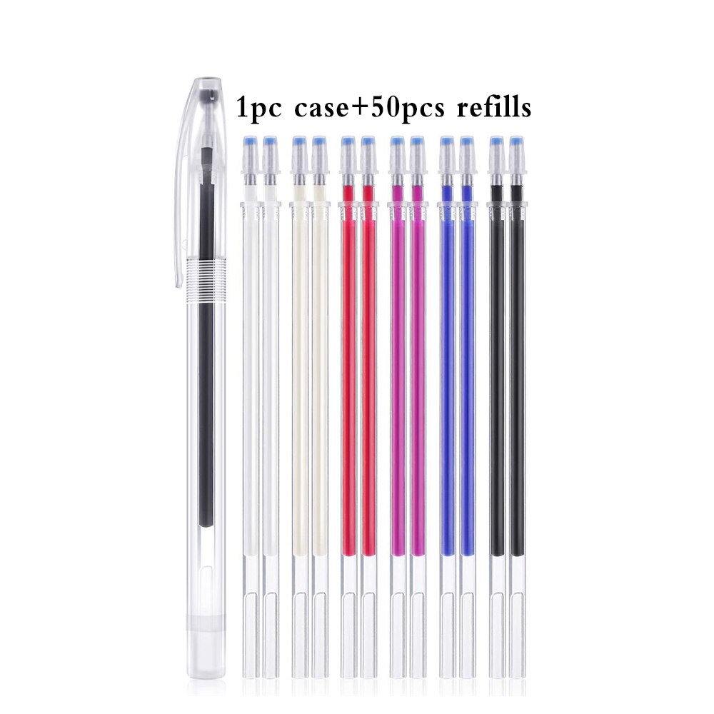 50/100Pcs Warmte Uitwisbare Pen Vullingen Inkt Verdwijnende Stof Marker Pen Voor Stof Leer Craft &amp; Pen Case diy Naaibenodigdheden: 1