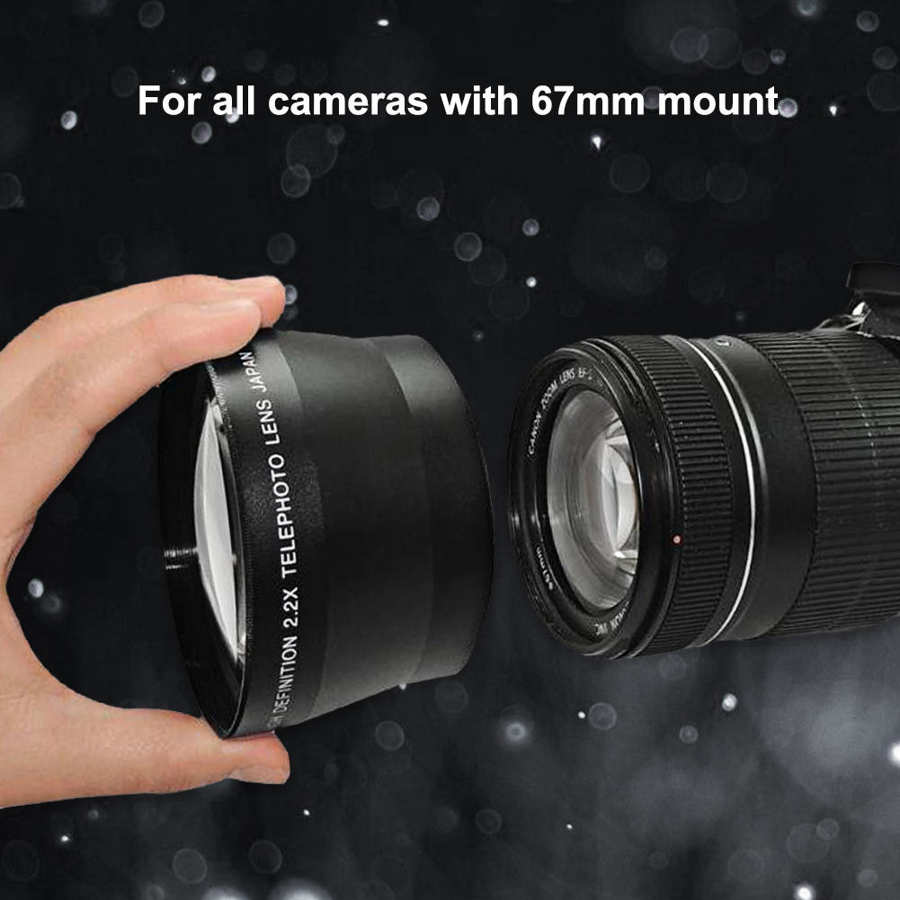 camcorders 67mm 2.2X Universal Teleconverter Telephoto Lens DSLR Cameras DSLR Accessory telephoto lens