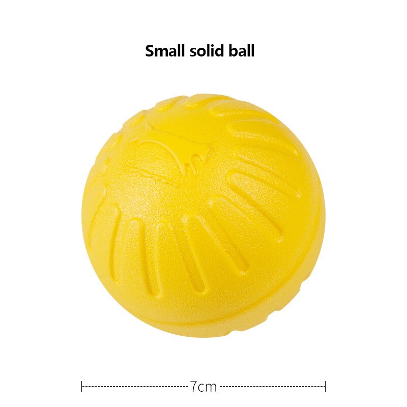 Yellow Pet Toy Dog Training Floating Toys Pet Ball Bite Pull Ring Flying Discs Foam Bite Resistant Dog Interactive Toys: small solid ball