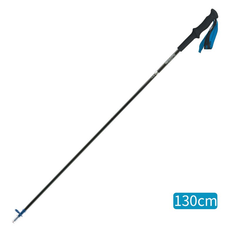 Naturehike Ultralight 4-sections Foldable Adjustable Trekking Poles Carbon Fiber Walking Hiking Sticks: Blue 130cm