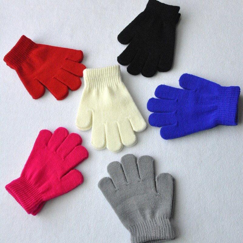 15 cm Neue Winter Warme Handschuhe Baby freundlicher Junge Mädchen Wärmer Fäustlinge Finger Handschuhe Verdicken Gestrickte Handschuhe Junge Mädchen Solide handschuhe XL669