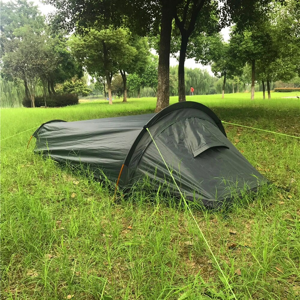 Ultralette udendørs camping sove telt letvægts en person telt rygsæk taske vandtæt camping og vandreture