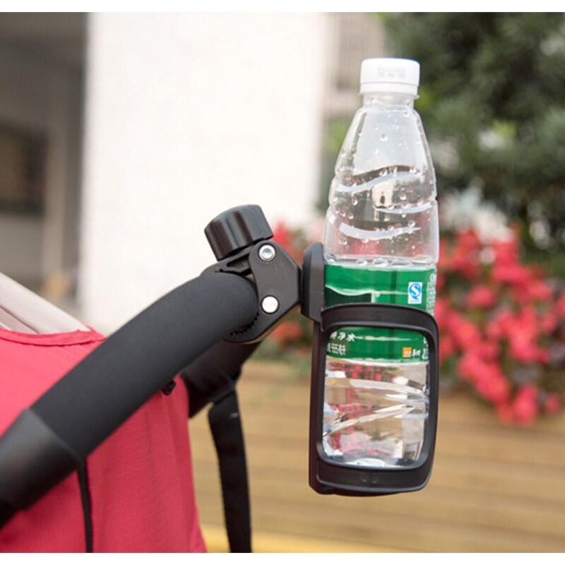 Universal 360 grados cochecito de bebé organizador compartimento para padres portavasos ajustable