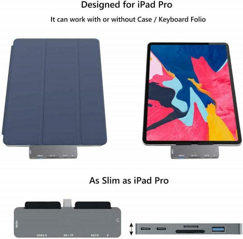 USB3.1 Multifunctionele Dock Type-C Naar Hdmi-Compatibel 7-In-1 Hub Hub Voor ipad Pro Mobiele Telefoon Docking Station