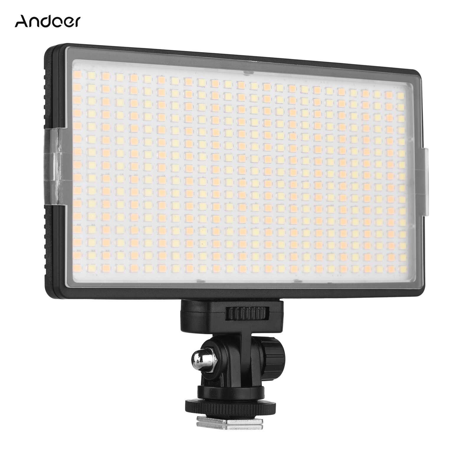 Andoer LED Video Licht Auf-Kamera Licht Tafel 416 Perlen 3200-5600K 1/4 Zoll Schraube See Kalt schuh Ball Kopf für draussen Fotografie