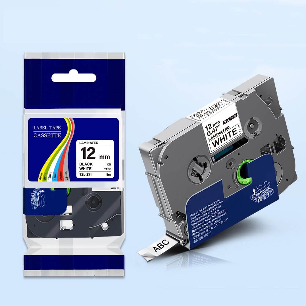 5PK satyna taśma wstążkowa dla brata upiększyć taśma RE34 RN34 R234 RW34 R231 12mm dla brata PT drukarka etykiet PT-H110 PTE100 D600