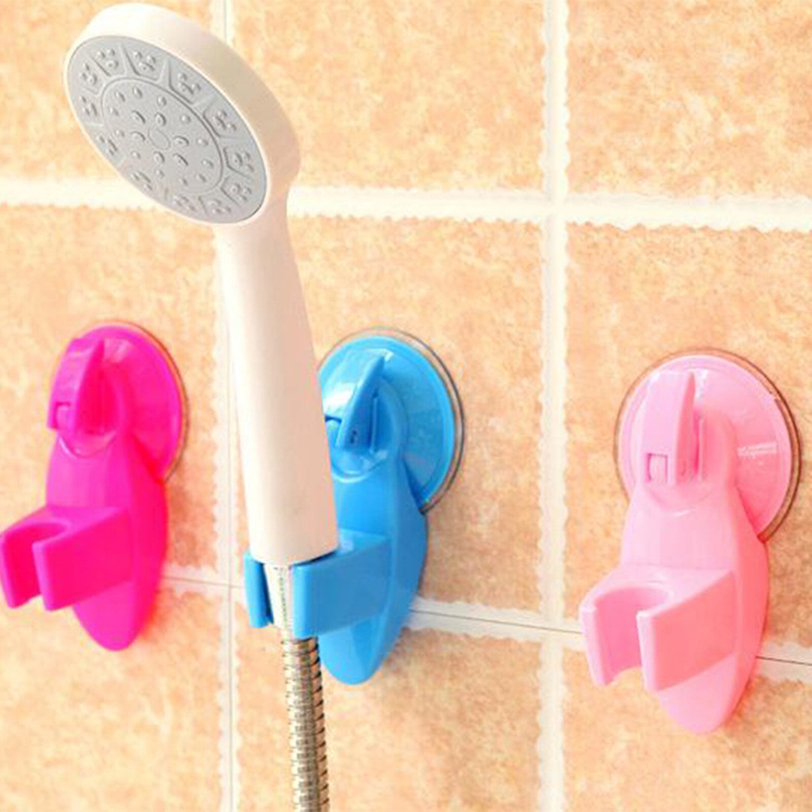 Household Suction Cup Shower Bracket Bathroom Strong Attachable Shower Head Holder Powerful Suction ShowerSeat Chuck Holder