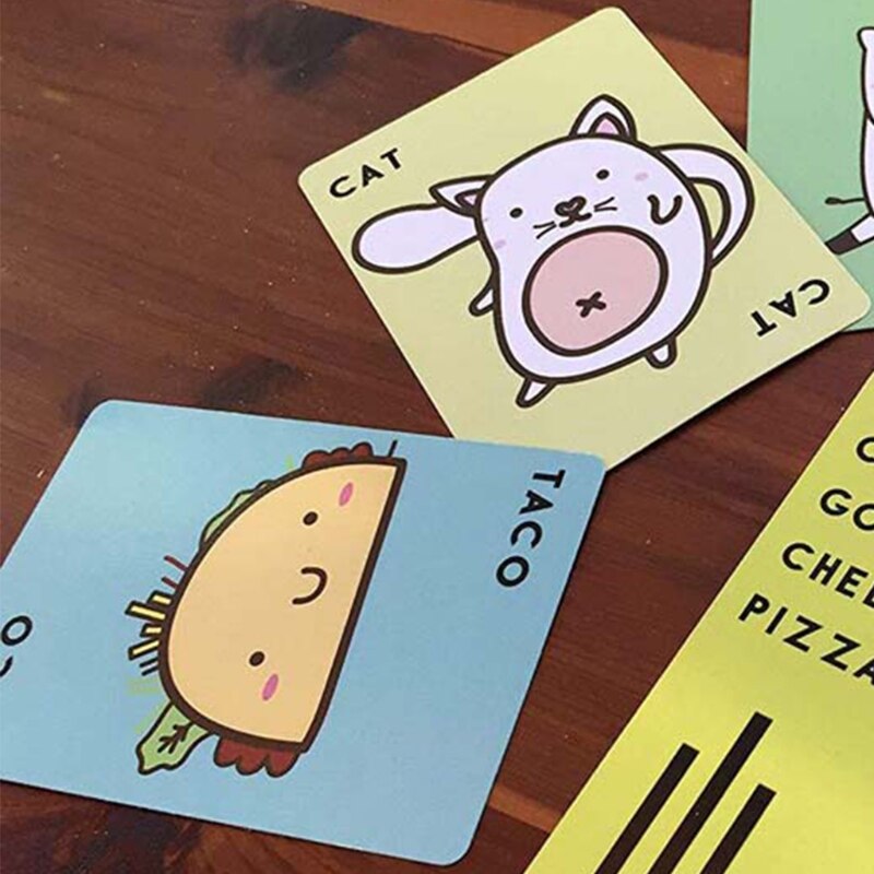 Inglese Gioco di Carte Taco Gatto Capra Formaggio Pizza festa famiglia divertimento Giocare Giochi Da Tavolo Giocattoli