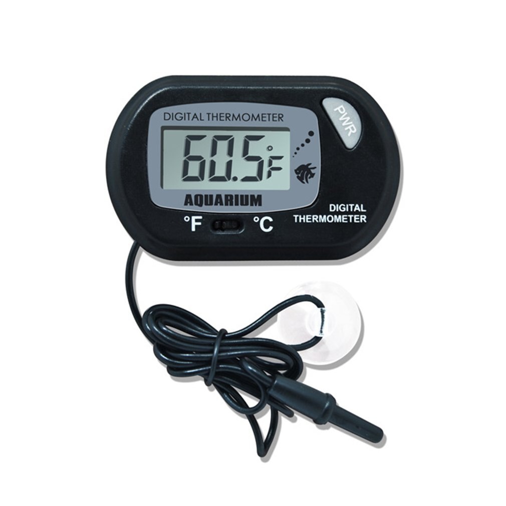 Aquarium Water Thermometer Plastic Digital LCD Screen Sensor Controller Wired Fish Tank Accessories 1 Piece
