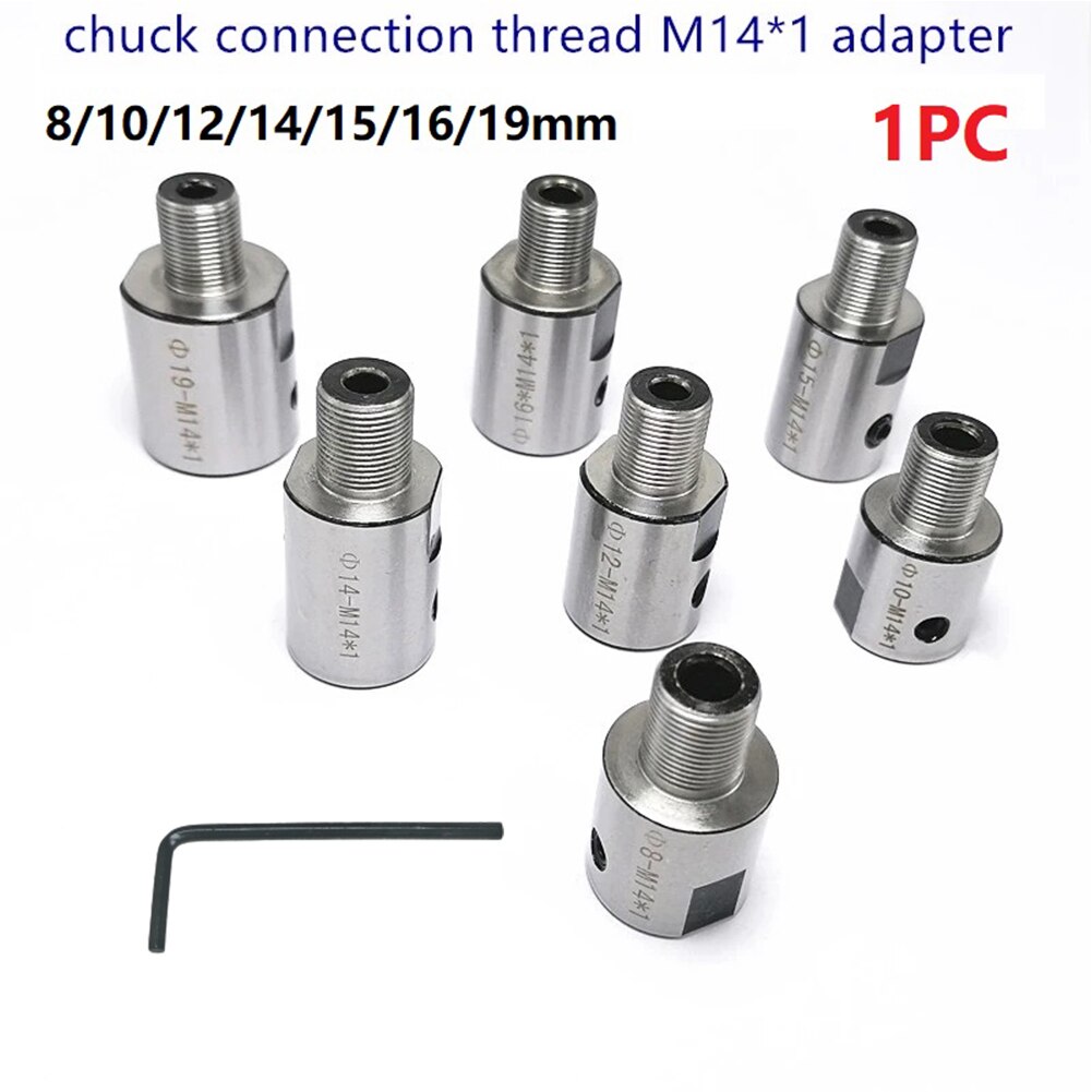 Mini Chuck 8-19mm M14 Adapter Connecting Rod Connector Bushing Tool Machinery Accessories Chuck For Lathe Bench