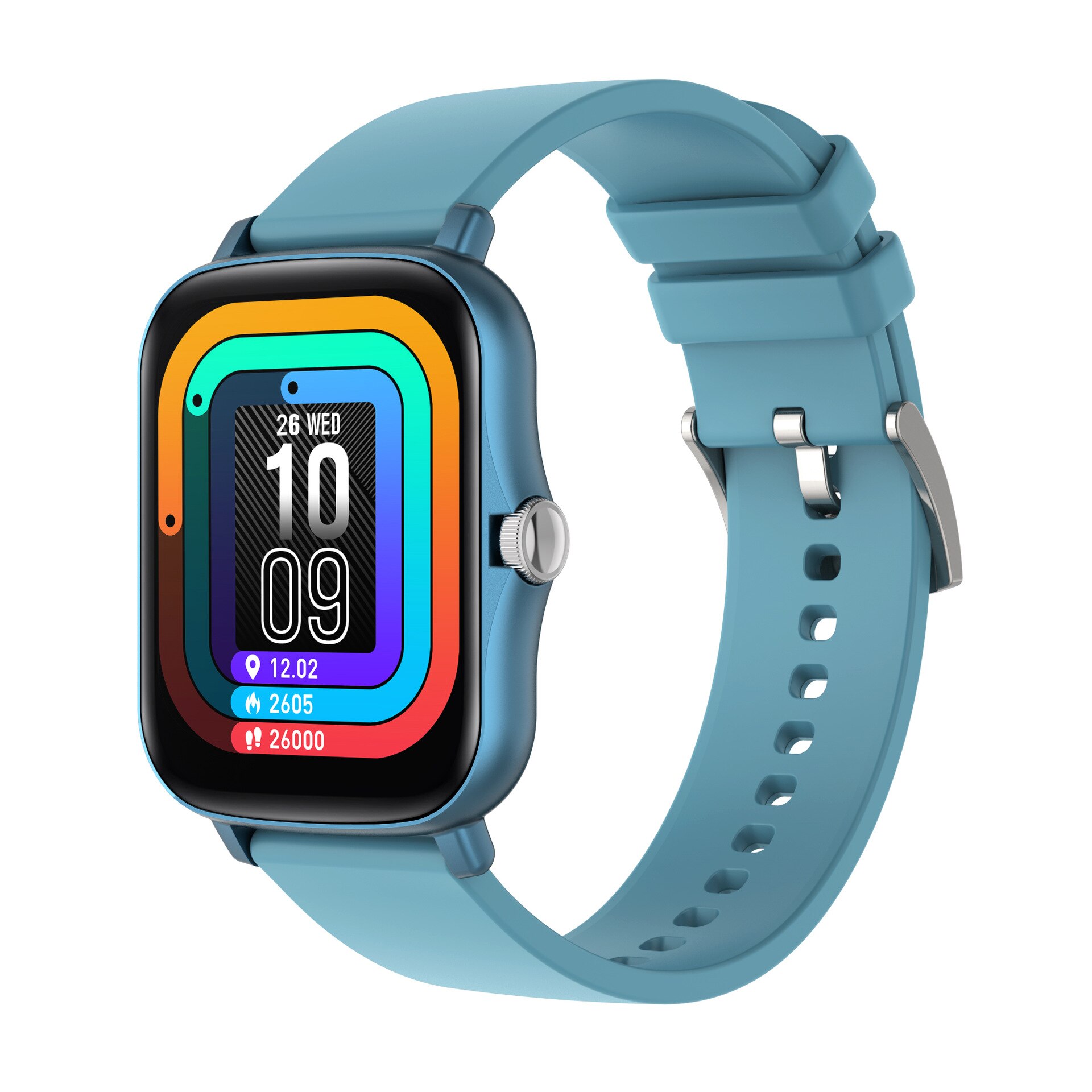 Clever Uhr Männer Drehen Geschmack IP67 Smartwatch 1,7 Zoll HD Bildschirm Sport Frauen Smartwatch 24H Herz Bewertung Für Android IOS Xiaomi: Blau