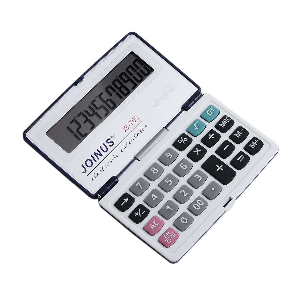 Electronic Folding Solar Power Calculator Portable Scientific Calculate Commercial Count 12 Digit Large Word Display With Button