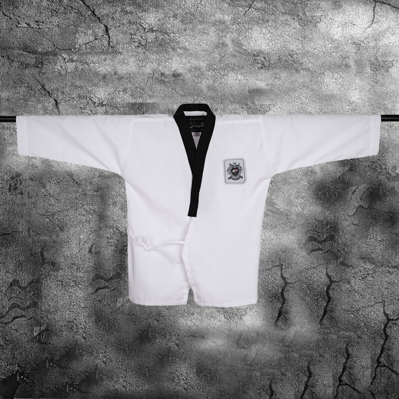 Wtf poomsae dobok taekwondo dragter autentiske udpegede taishan tkd poomsae stoffer uniformer har dan tøj