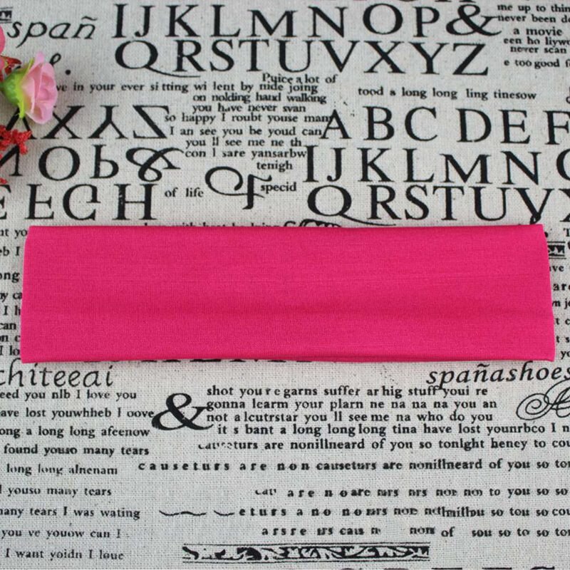 Women's Yoga Hair Band Sports Headband Women Men Cotton Knotted Turban Head Warp Hair Band Wide Elastic Yoga Sport Headband: RH