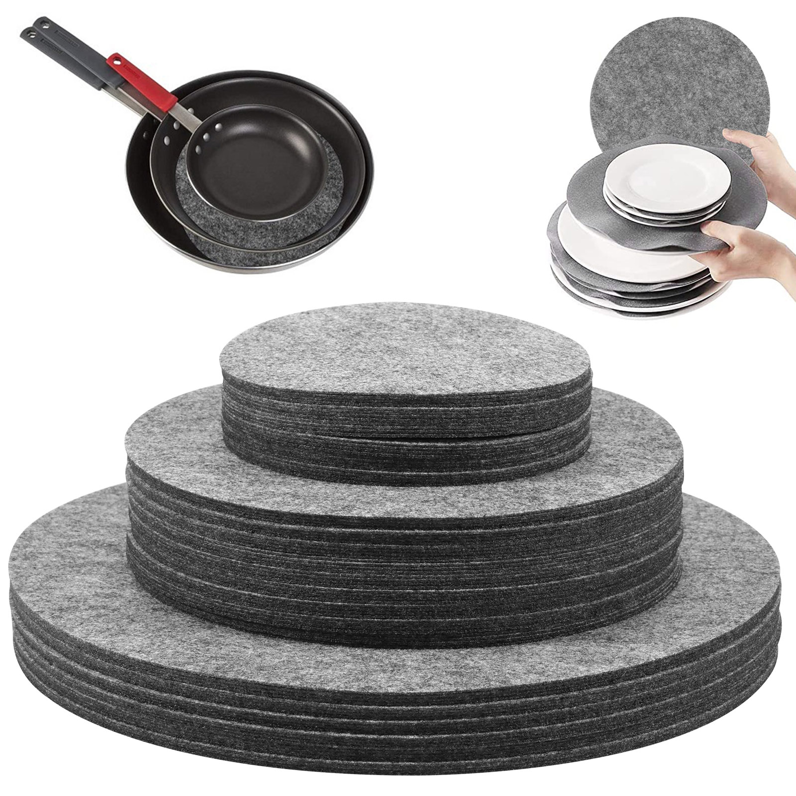 84/144 Pcs Felt Plate Dividers Felt Protectors for Porcelain Plate Cookware Storage Foldable Plate Protectors Dish Separators