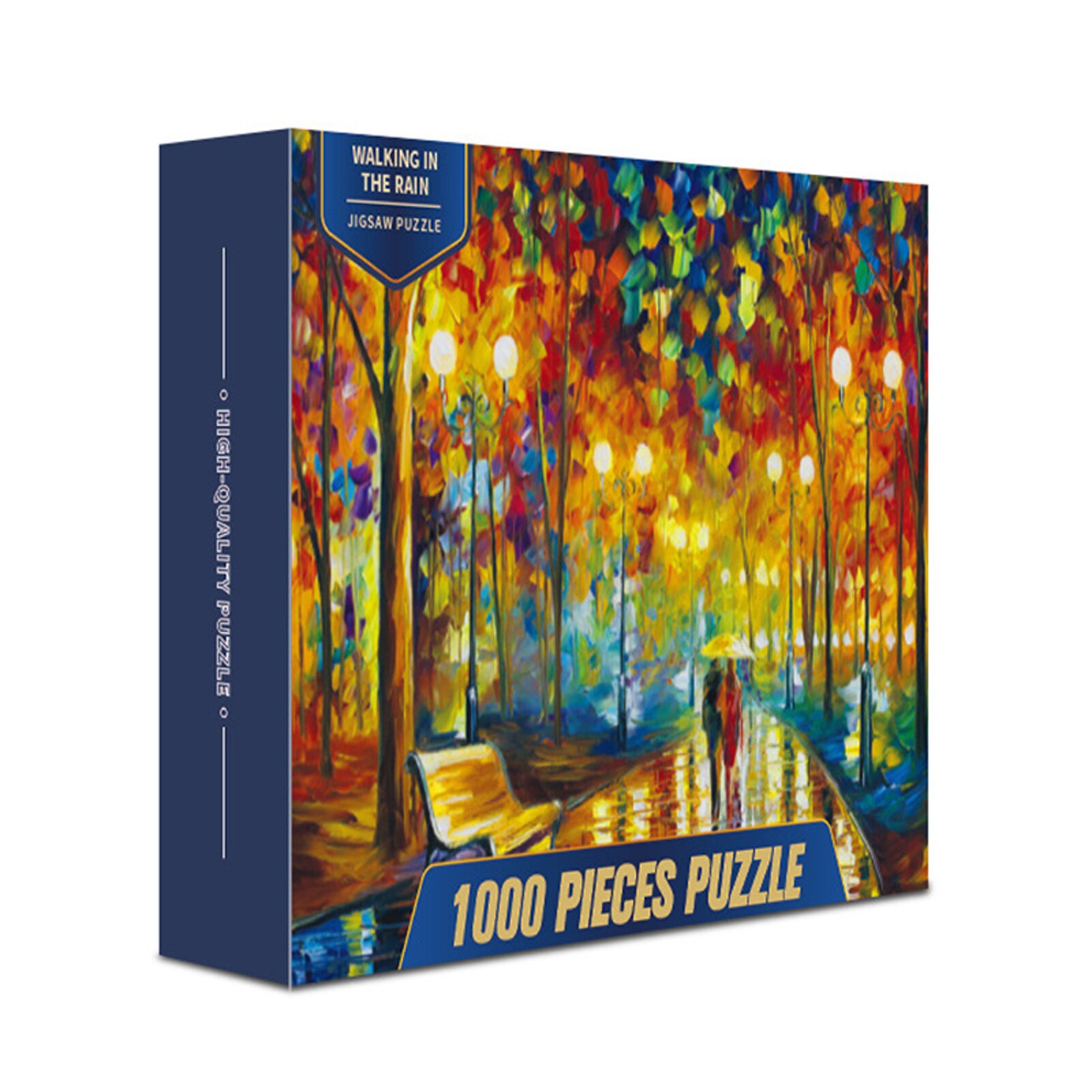 1000PCS Decompression Puzzle Stress Relief Adult Children Jigsaw Puzzles NDS: walking in the rain