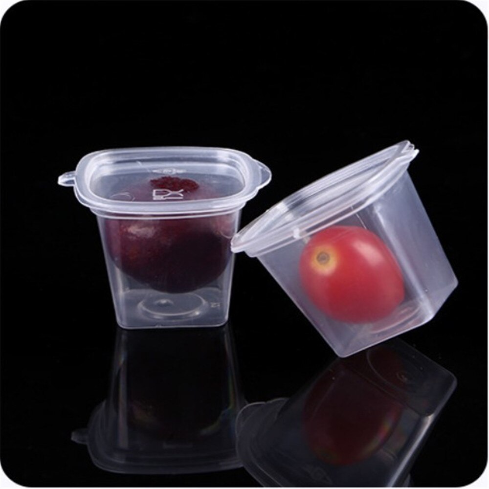 10pcs Disposable Clear Plastic Sauce Chutney Cups Food Container ...