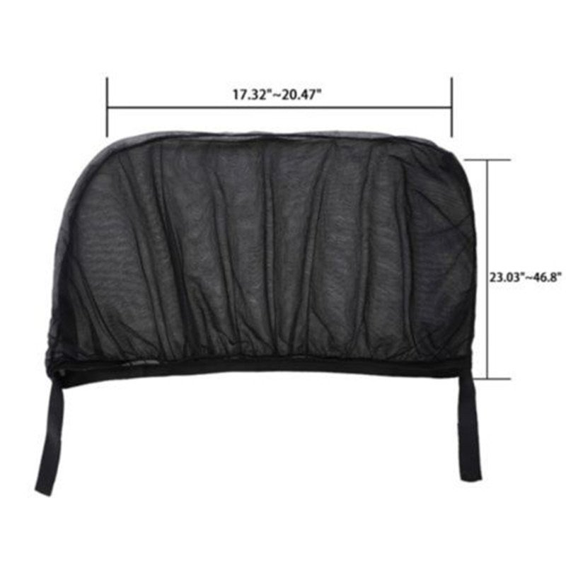 2 stk glidende vindu nylon mesh skjerm bil uv beskyttelse gardin solskjerm deksel lette sammenleggbare gardiner