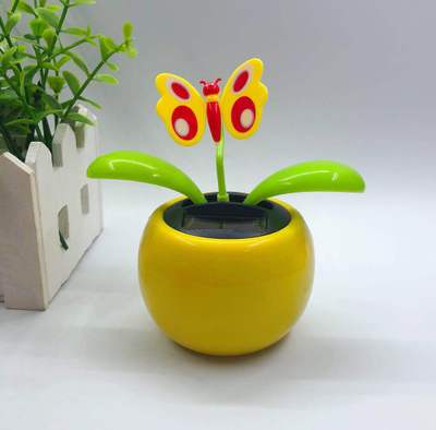 Magia Solar Powered Dancing Fiori Oscillante Bobble Regalo Del Giocattolo Auto Della Decorazione Della Novità Felice Danza Solare Giocattoli Regalo Per I Bambini: P