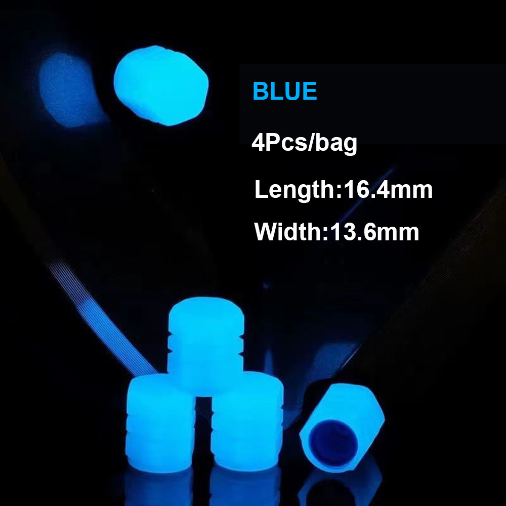 Tapas de válvula luminosas fluorescentes, verdes, azules, brillantes, para coche, motocicleta, rueda de bicicleta, estilo, cubo de neumático, decoración automática: Lavanda