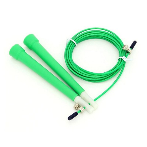 Adjustable Speed Jump Rope Steel Wire Skipping Skip Fitness Crossfit Exercise Workout 3 Meters Home Gym And Exercise Equipment: Green