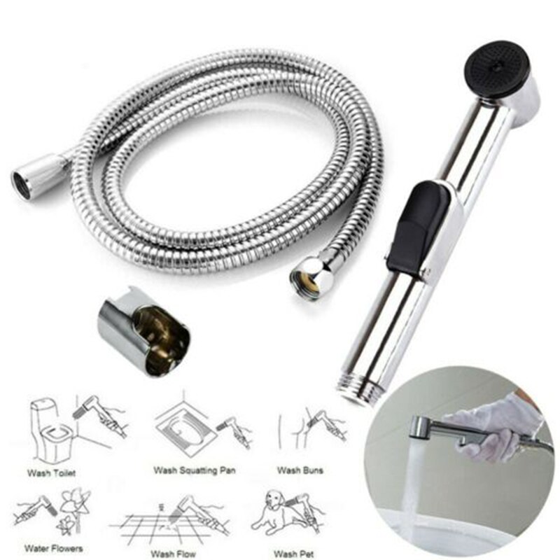 Badrum toalett shattaf adapter spray handhållen bidé duschhuvud flexibel slang: 7