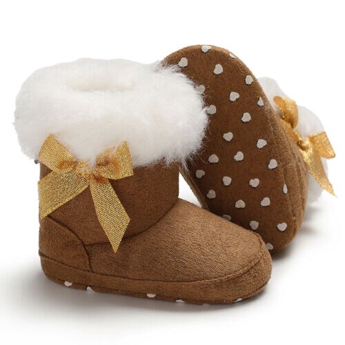 Baby baby barn ren färg bomullsskor pojkar flickor mjuka spjälsäng skor sneakers nyfödd resår första promenadskor rosa brun: Brun / 0-6 månader