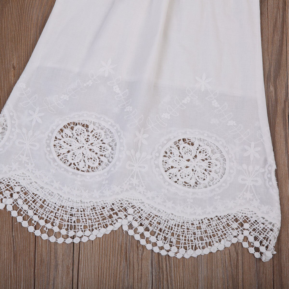 0-4Y Kid Meisje Korte Mouw Jurk Wit Kant Katoen Zonnejurk Beach Party Bruiloft Meisje Jurk Tuniek Baby Meisje kleding