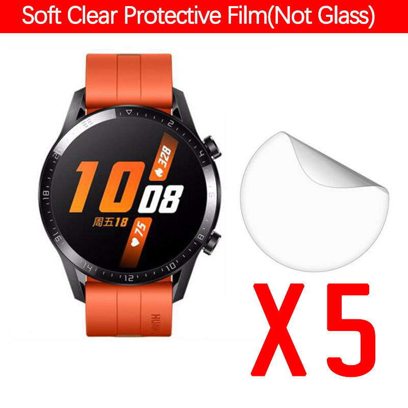 Soft Clear Protective Films For Huawei Watch GT 2 GT2 42MM 46MM Smart watch Full Screen Protector Cover Film (Not Glass): 5PCS / For GT2 46MM