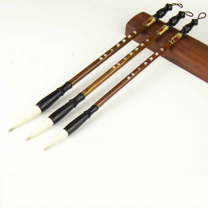 3pcs Chinese Calligraphy Pen Multiple Hair Chinese Painting Brush Pen Set Beginner Calligraphy Practice Writing Brush