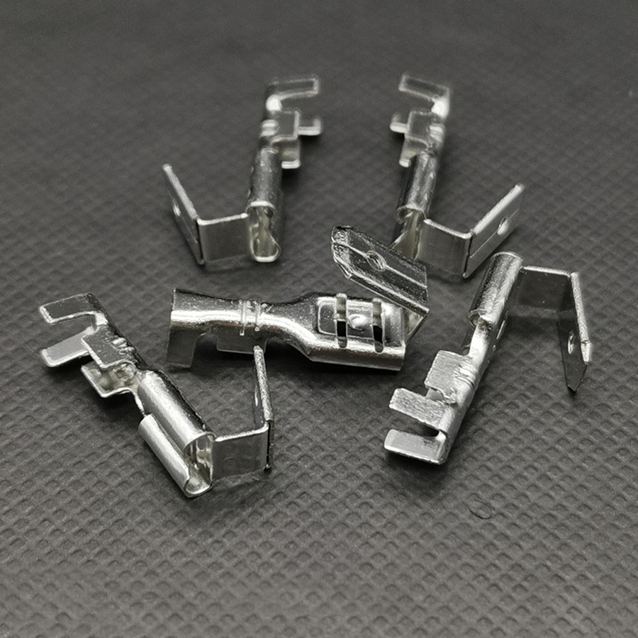 20/50/100pcs/lot 4.8 / 6.3 against the back shoulder of male and female plug spring terminals inserted spring cold terminal