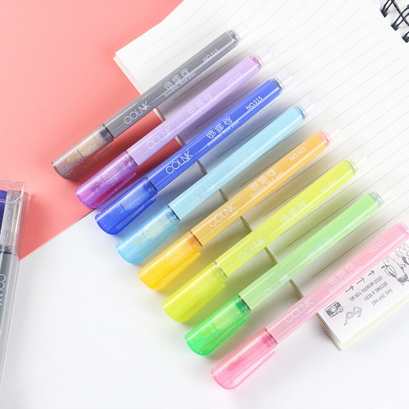 8pc podwójny rysunek kreskowy wyróżnienia kolor magiczny zarys znacznik rysunek znacznik Sztuka Szkoła malarstwo nauka kreatywnych dostaw