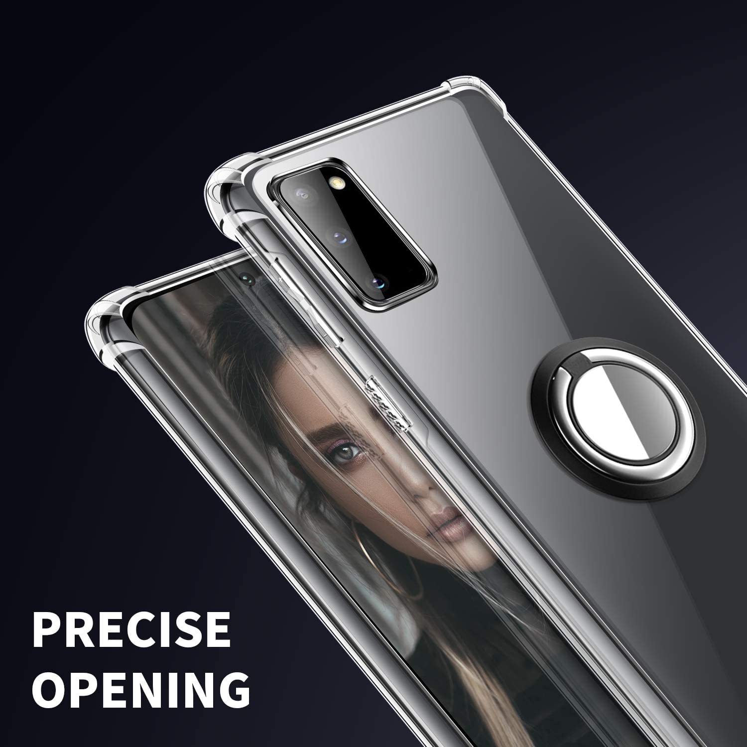 For Nokia 8.3 5G Case Shockproof Soft Finger Ring Holder Clear Airbag Case For Nokia 8.3 Nokia8.3 5G TA-1243 TA-1251