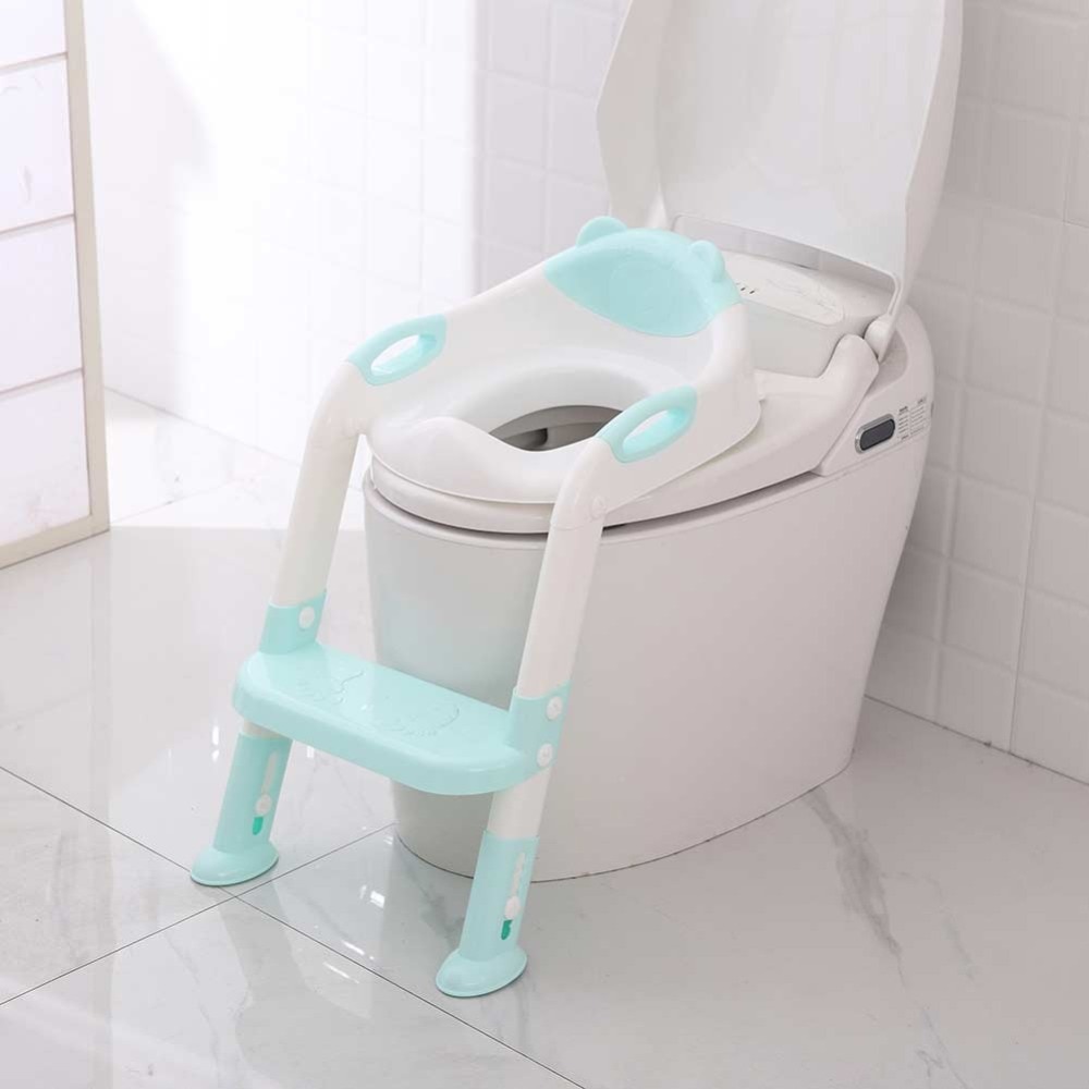 Folding Baby Potty Infant Kids Toilet Training Seat with Adjustable Ladder Portable Urinal Potty Training Seats for Children