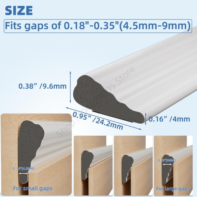 5M Door and Window Seals High Density PU Wedge Weather Stripping Seal Strip Doors Gap Filler Noise Blocker Foam Tape Sealing