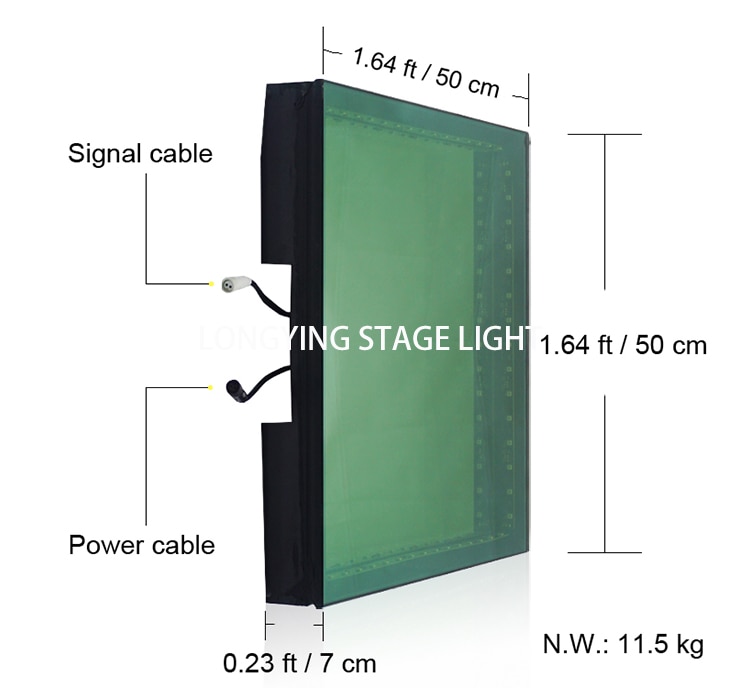 3D Mirror Dance Floor Led Infinity Dancing Floor 50x50cm Per Panel For Wedding Nightclub Disco Wireless Connect Choose