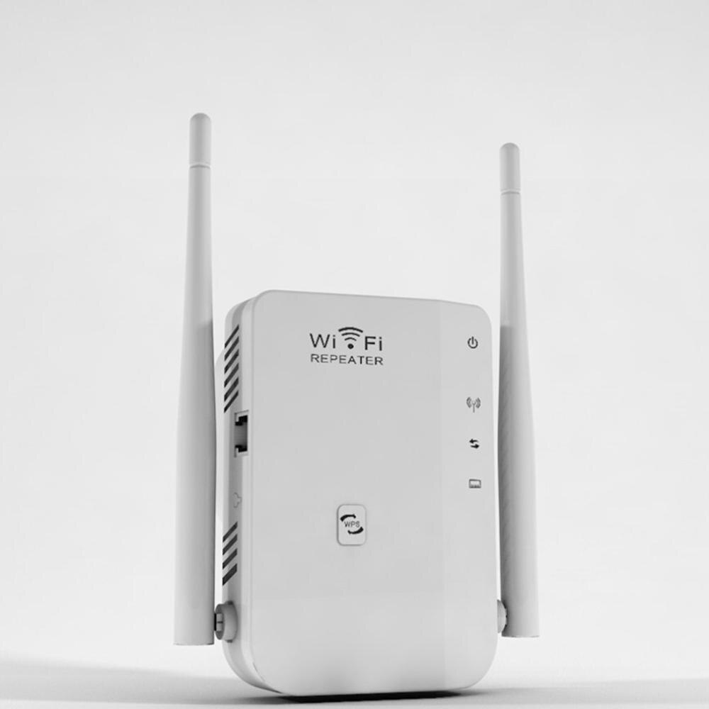 Blanco rango WiFi extensor 300Mbps WiFi AP/Repetidor Dual antenas externas de la UE de los EEUU Reino Unido botón Botón WPS para encriptación de seguridad