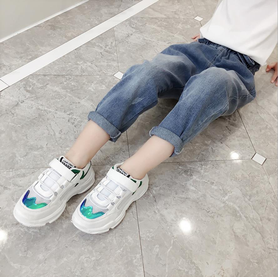 Børnetøj forår efterår piger jeans stor dreng børn baby fødder bukser slanke afslappede lange bukser piger bukser 2-8y