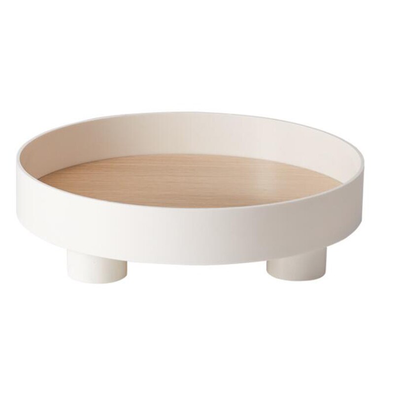 Plateau en bois porte-bougie plateau de rangement pour la décoration organisateur décor maison plateau décoratif présentoir de bijoux assiettes alimentaires conteneur: 1pcs white