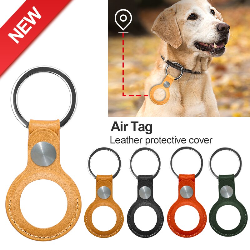 Nuove custodie protettive per Apple Airtag Tracker in pelle custodia portachiavi Airtag in Silicone anti-smarrimento Airtag Cover Leder