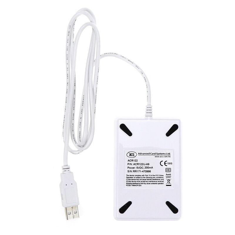 Lecteur de cartes intelligentes Rfid ACR122U nfc, sans contact, pour cartes magnétiques et étiquettes à puce