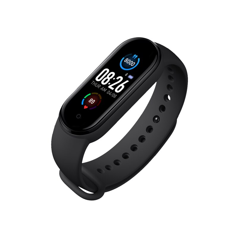 Smart BandM5 Sport Polsband Fitness Traker Bluetooth Lintelek Bloeddruk Horloge Relogios Smartwatch Lightning Klok: Black