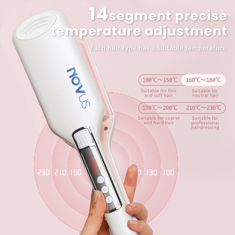 NOVUS-Rizador de pelo eléctrico de cerámica, varita de hierro de calentamiento rápido, rizador de pelo, herramientas de estilismo, 13mm